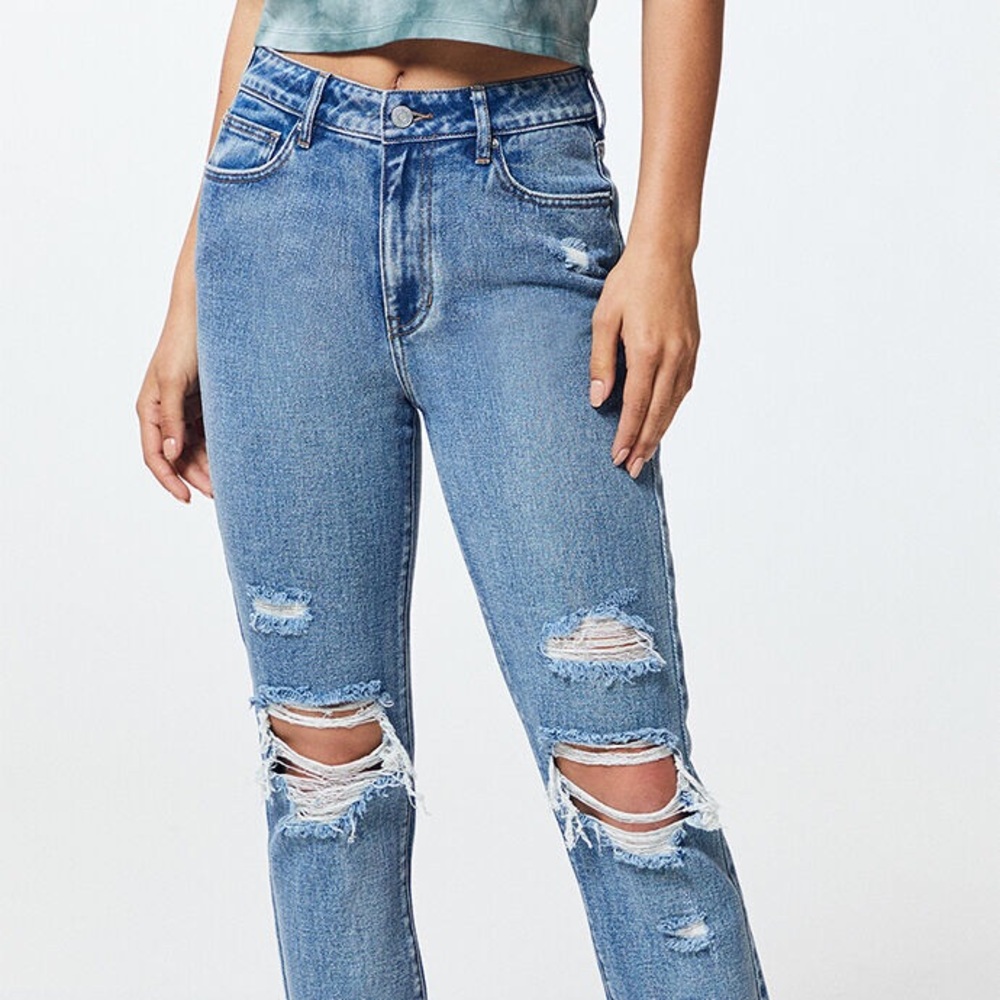 NWT!!! Pacsun blue ripped mom jeans